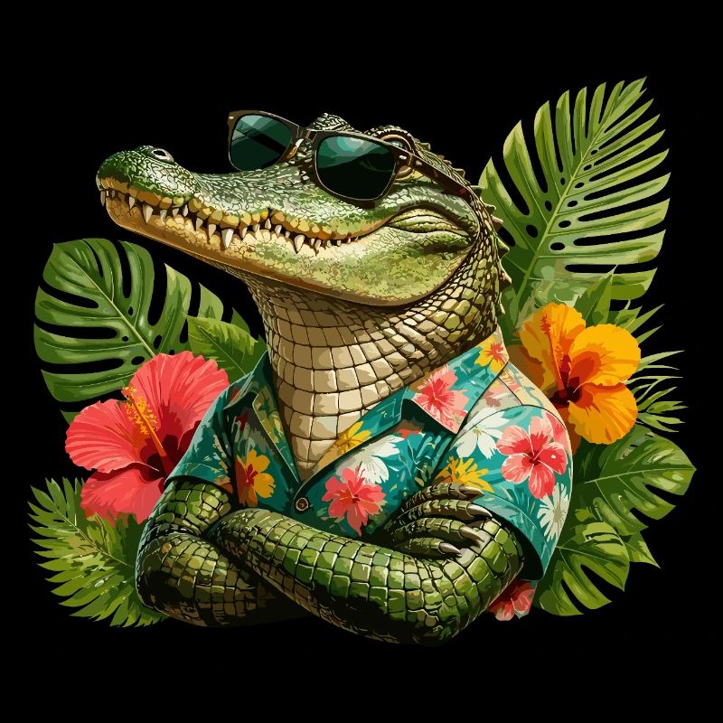 Look hawaïen d’alligator