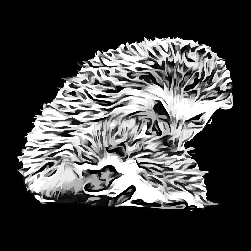 Maman hérisson avec bébé hérisson