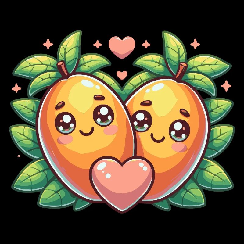 Süßes Mango Design - Paar Geschenk