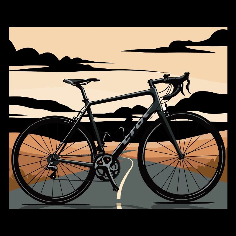 Vélo dynamique au coucher du soleil