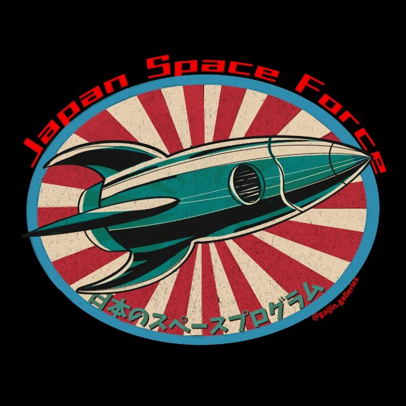Fusée spatiale rétro - Japan Space Force