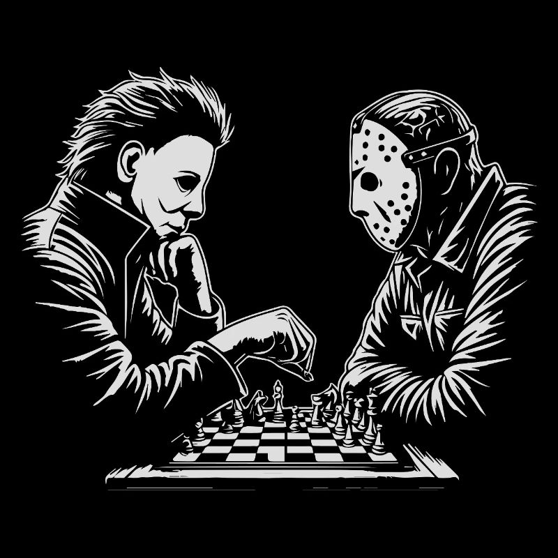 Illustration de match d’échecs étrange