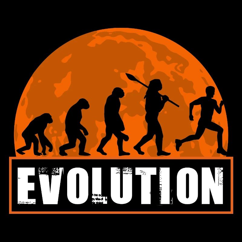 Running Man Evolution Funny Runner Tee Marathon