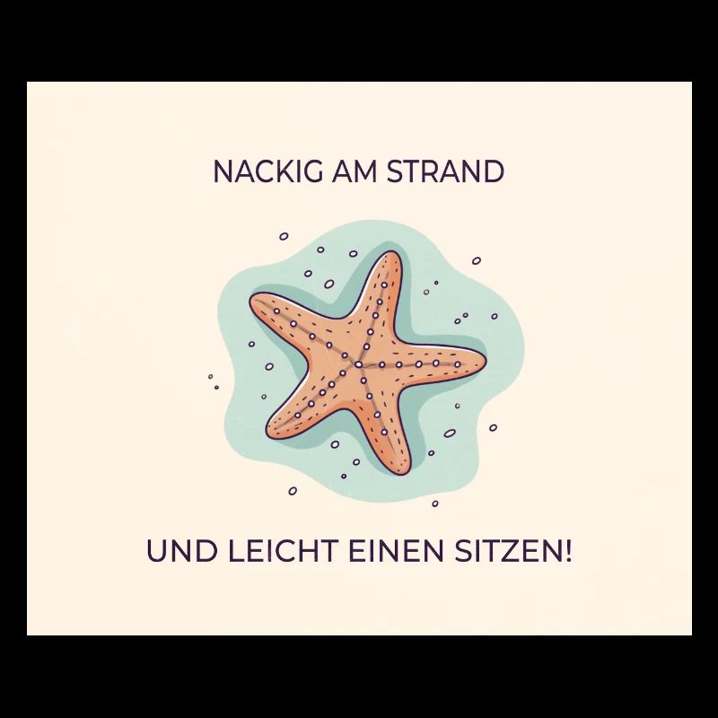 Nus sur la plage – Drôle d’expression étoile de mer