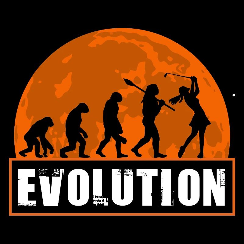 Évolution du golf, fille golfeuse Joueuse de golf cadeau