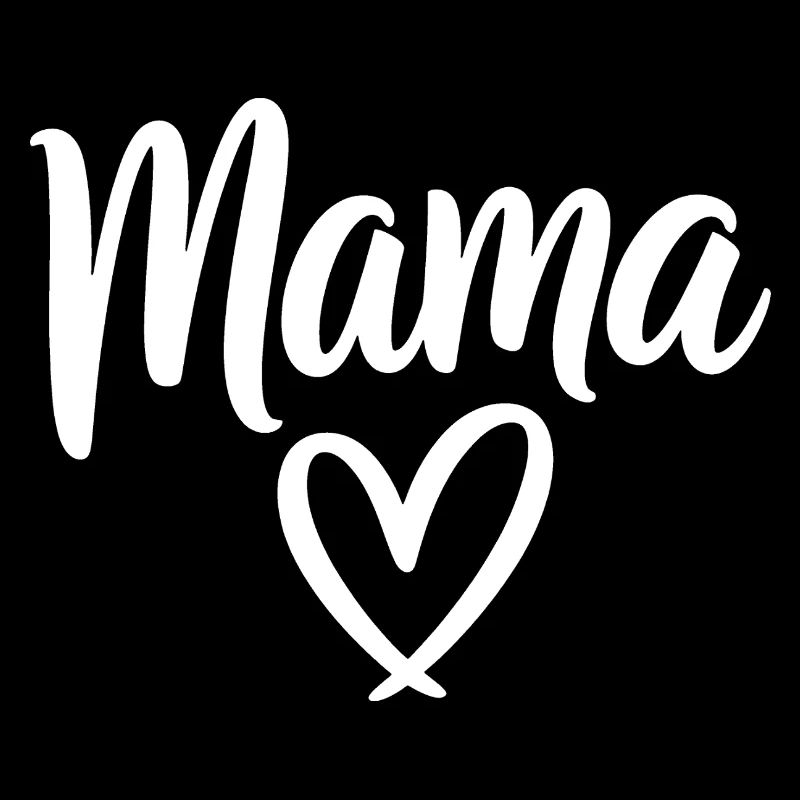 Mama Heart Script Logo