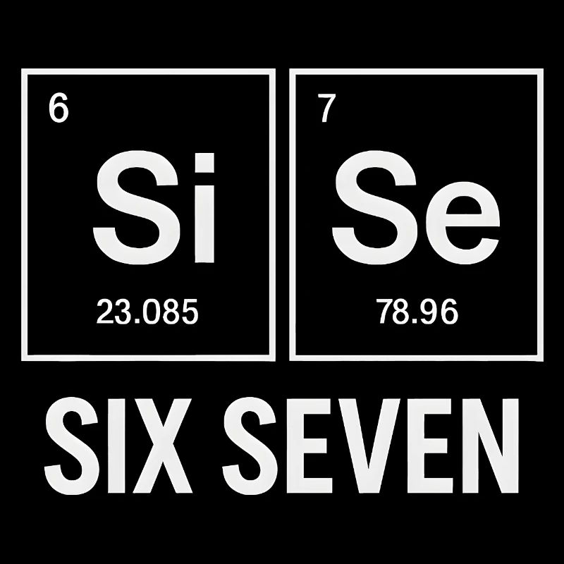 Six Seven 67 Éléments d’humour de mème Chimie