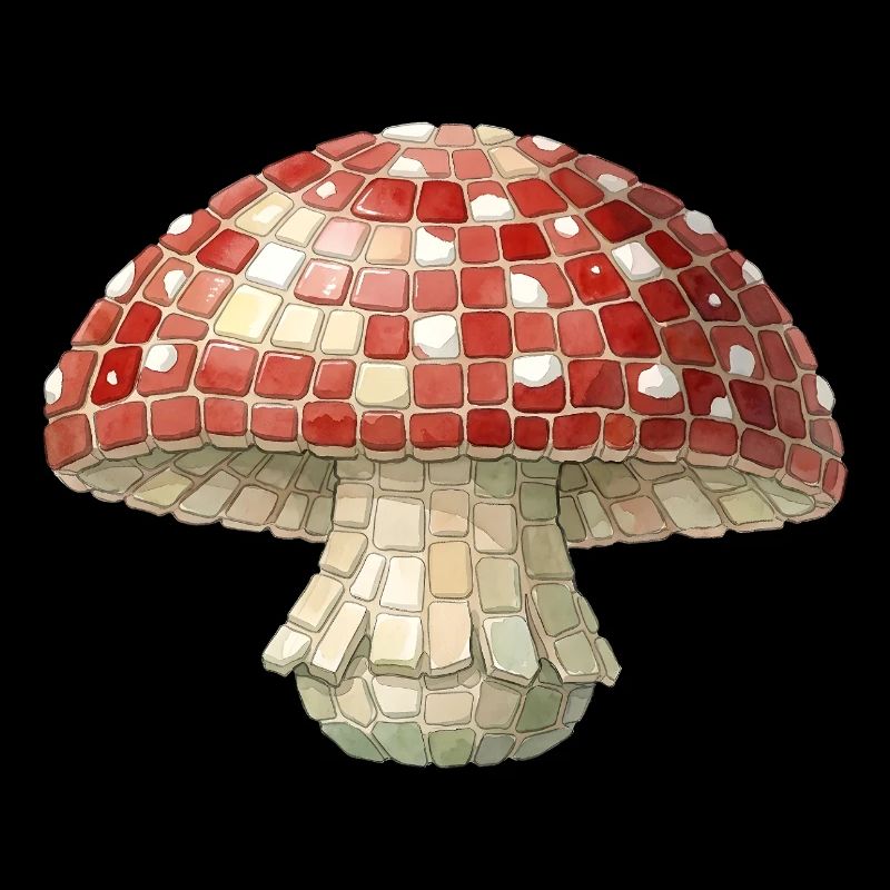 Toadstool Mosaic - Retro Forest for Mushroom Pickers