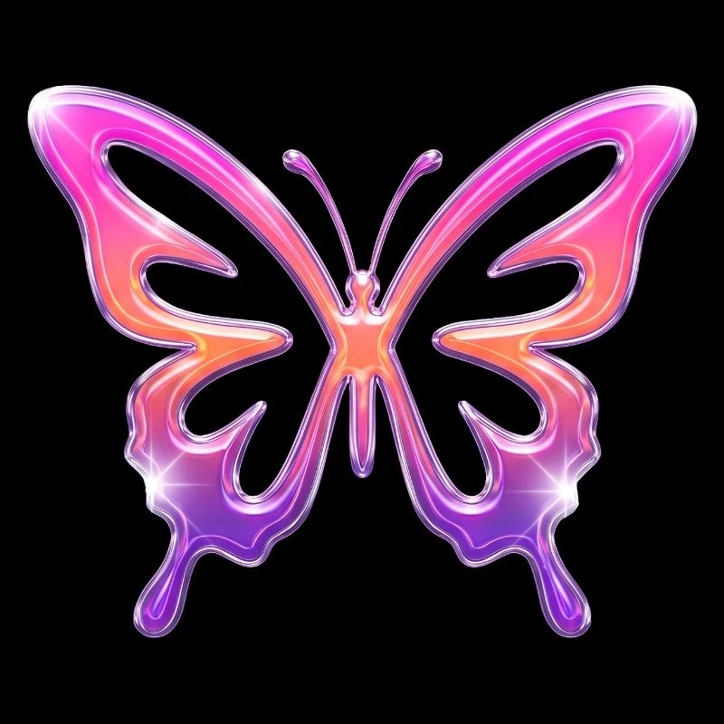 Neon Butterfly Gradient