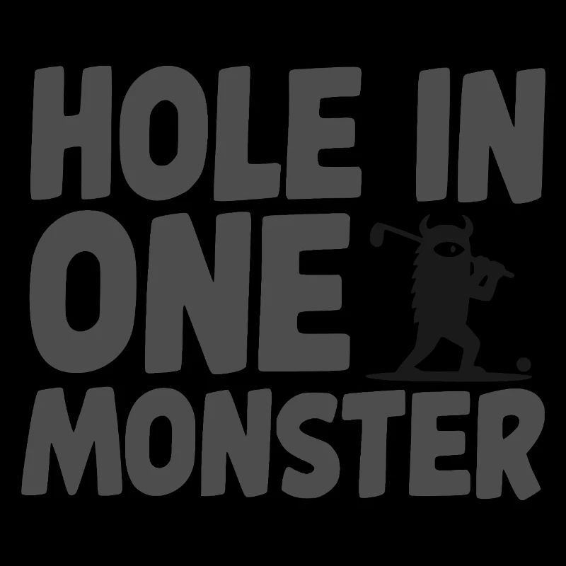 Hole In One Monster Golf Art