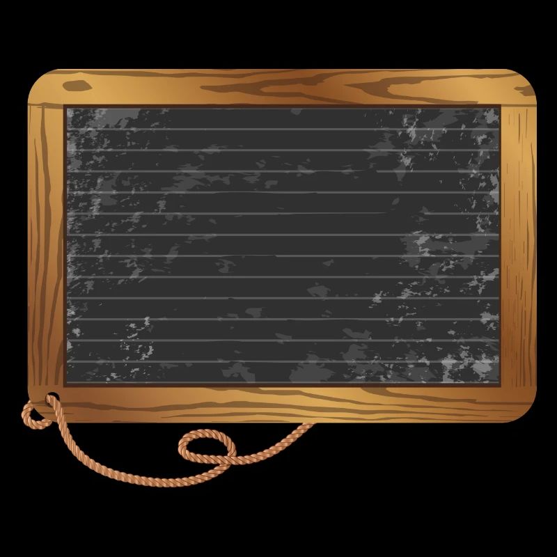 empty black slate for labeling