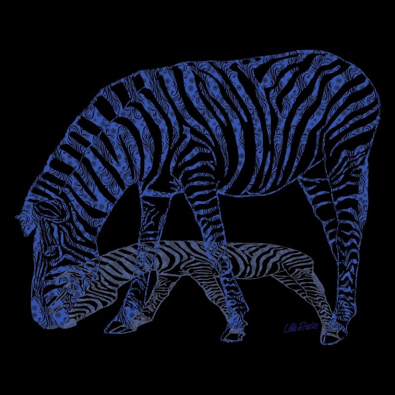 Zebra with zebra shadow