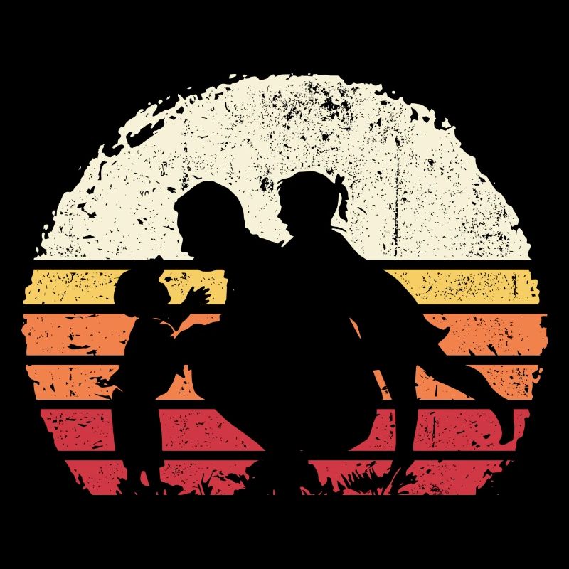 Silhouette Trio Coucher de Soleil