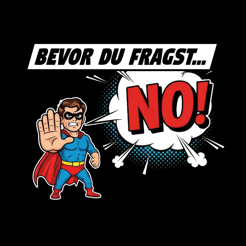 Superheldischer Warnhinweis Comic Design