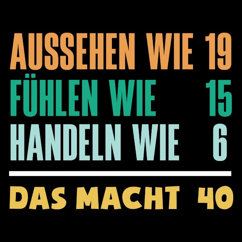 Lustiges 40. Geburtstag Geschenk Geburtstagsshirt