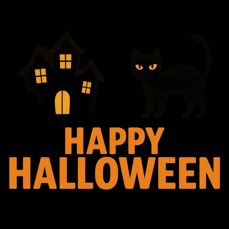 Conception de chat et de maison hantée d’Halloween
