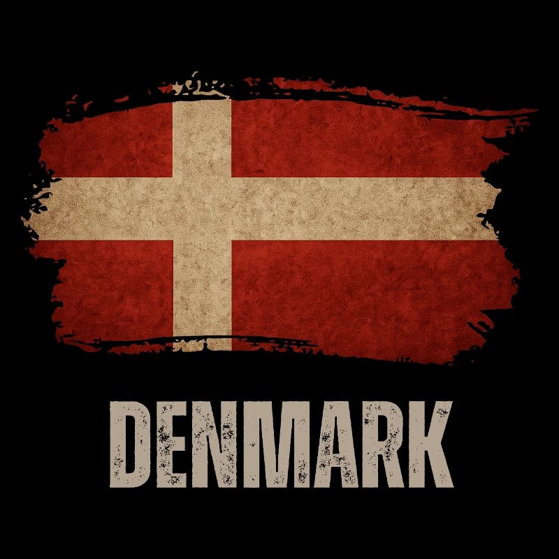 Vintage Danemark, drapeau du Danemark