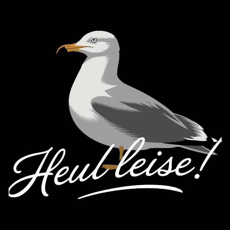 Howl softly seagull illustration funny saying