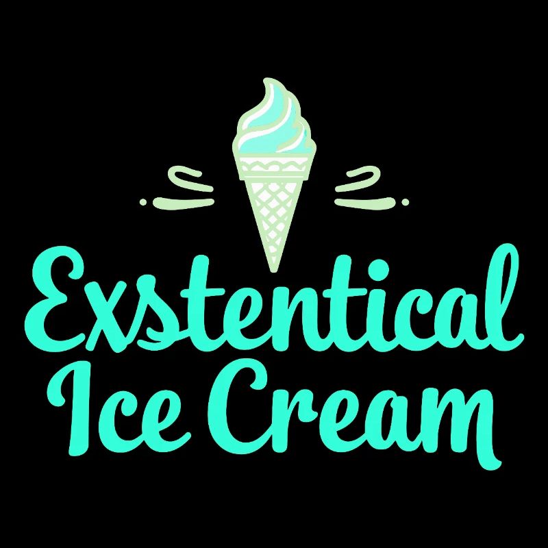 Existenzielle Eiscreme Lustiger Spruch Eis Waffel