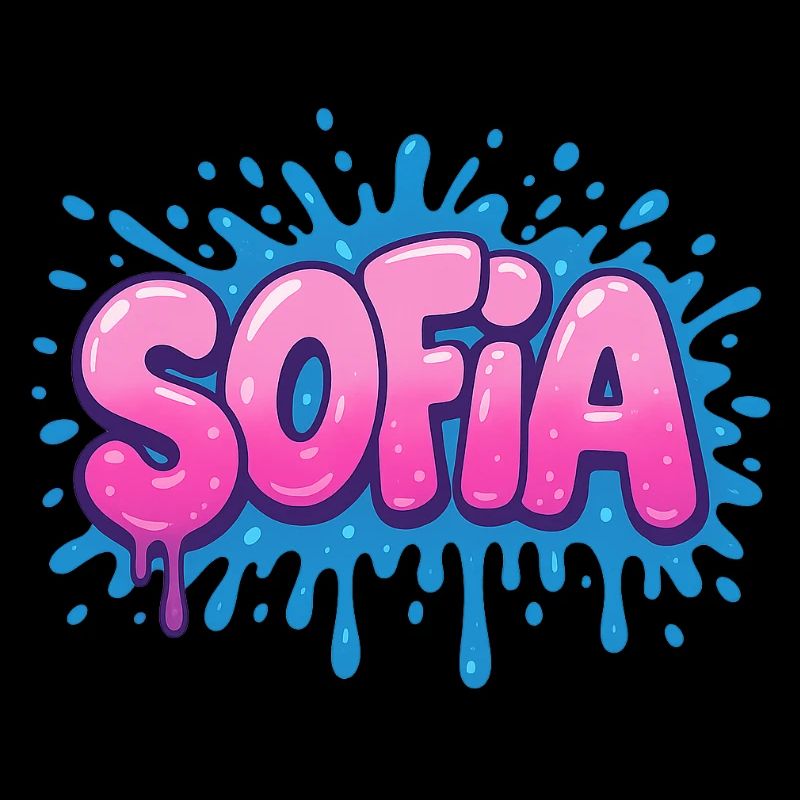 Graffiti  SOFIA Prénom cadeau idéal imprimable sur