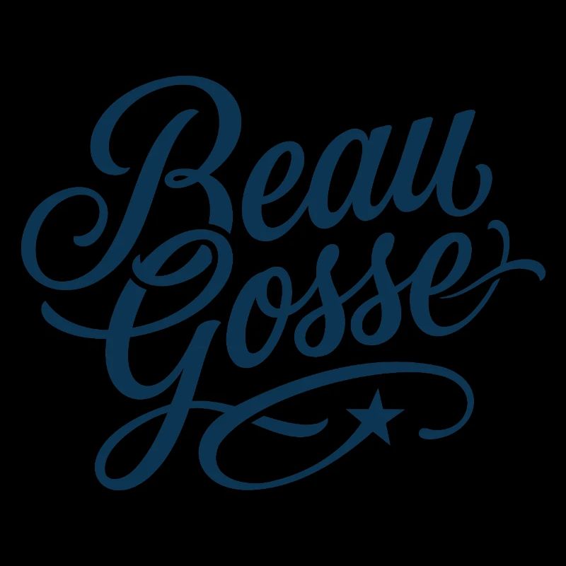 Beau Gosse Script Bleu