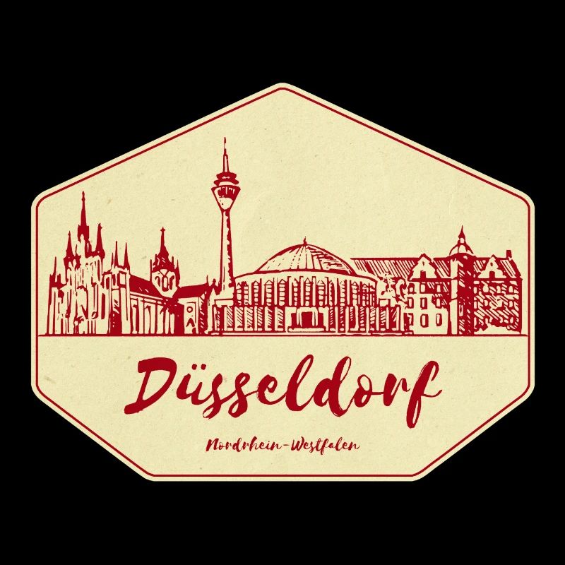 Dusseldorf Skyline Badge
