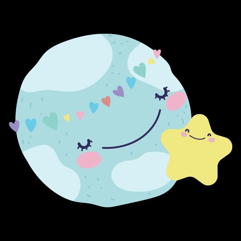 Pastel Planet Hearts