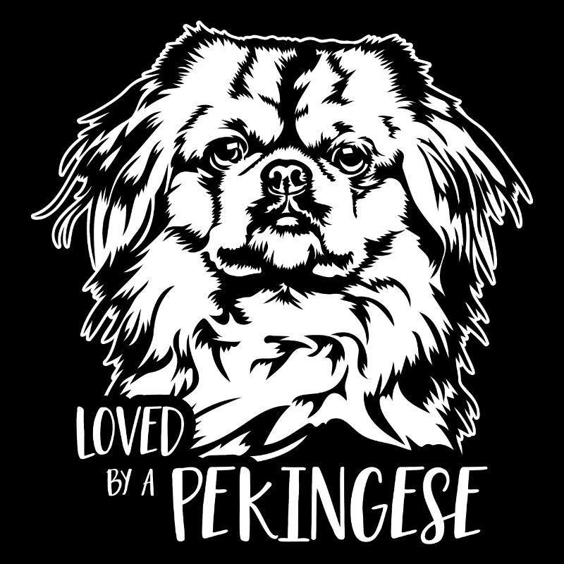 Loved by a Pekingese Hunde Hundespruch Wilsigns