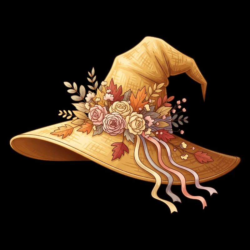 Chapeau de fleurs d'automne