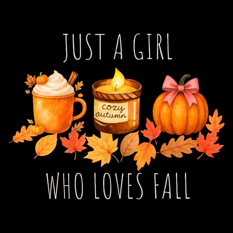 Nur ein Mädchen das Herbst liebt