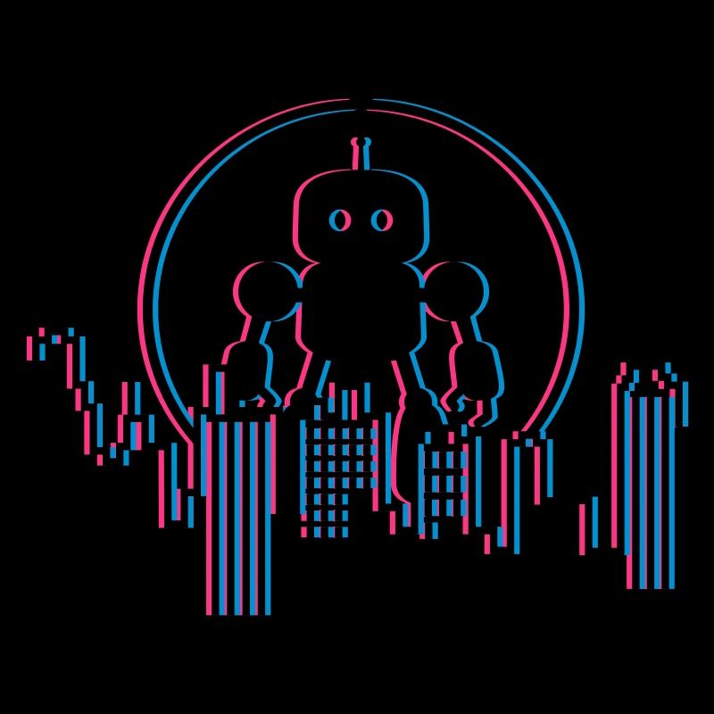 Robot City Skyline – 3D Sci-Fi Future Design