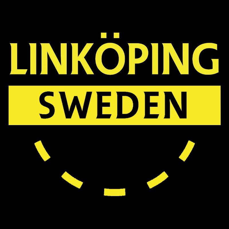 Linköping Suède Texte néon