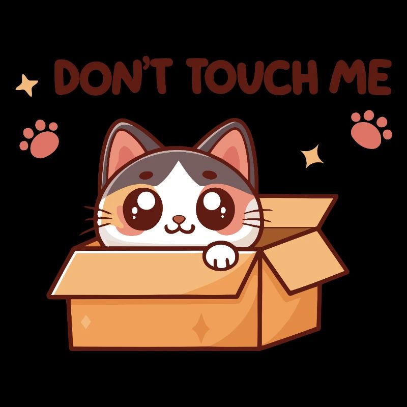 Chaton Dans Boîte – Pas Toucher