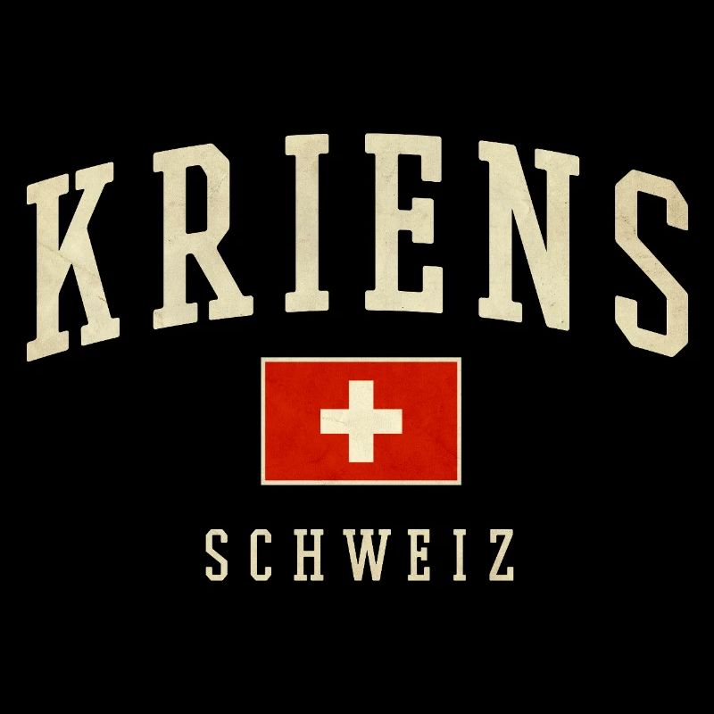 Kriens Suisse design avec drapeau