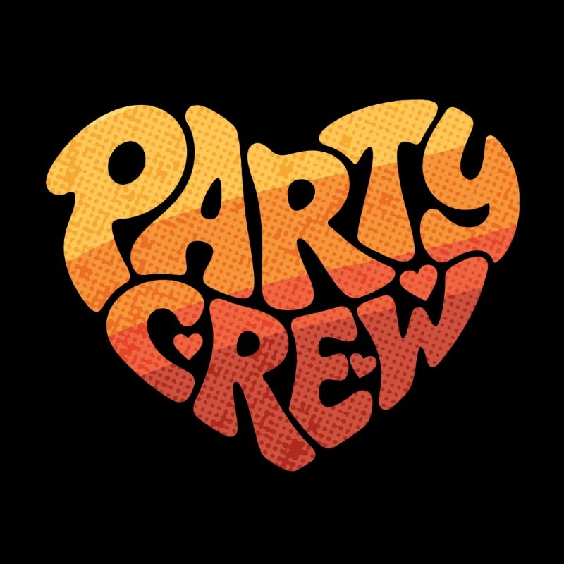 Party Crew Heart Logo with Gradient