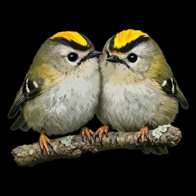 Duo de Firecrests sur Branch