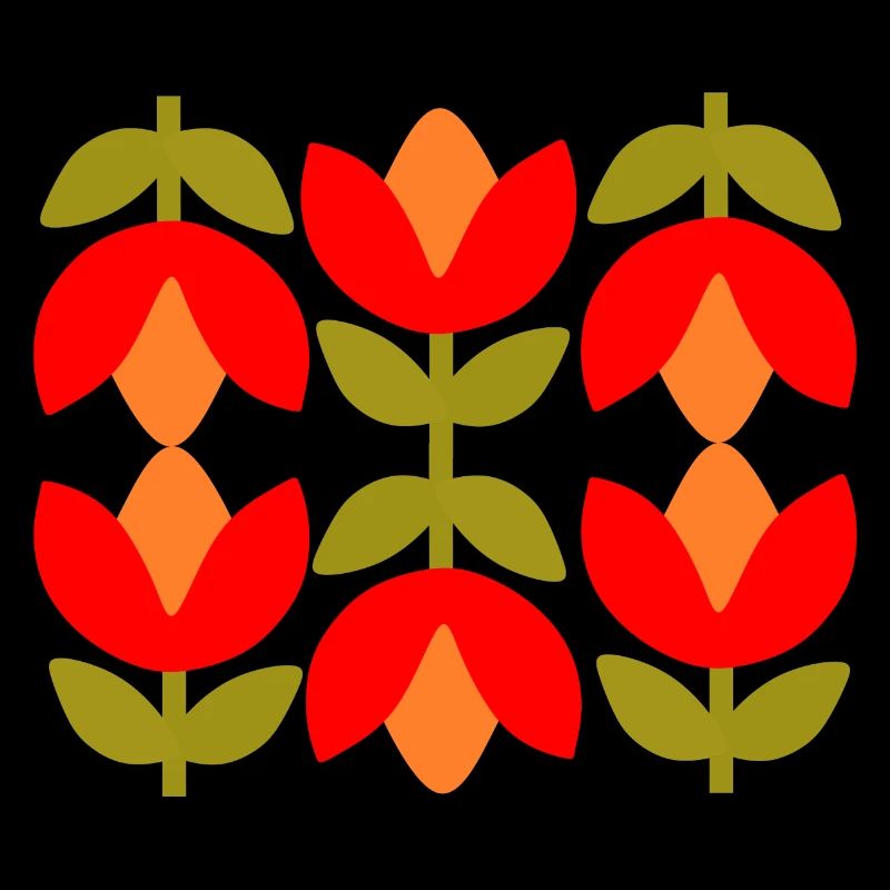 70s Flower Pattern Retro Hippie Flowers Power
