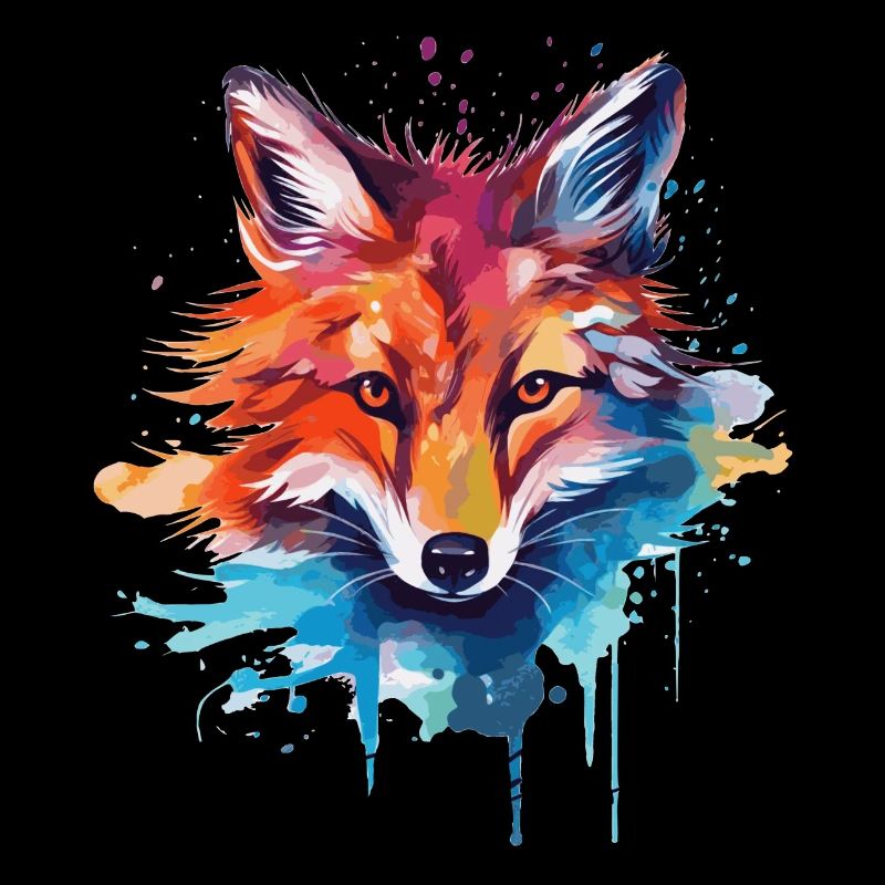 Renard aquarelle, Fox