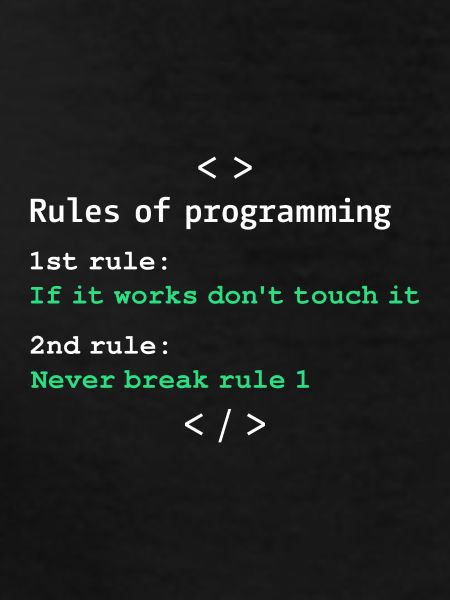 Rules of programming