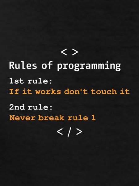 Rules of programming