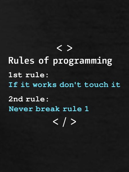 Rules of programming