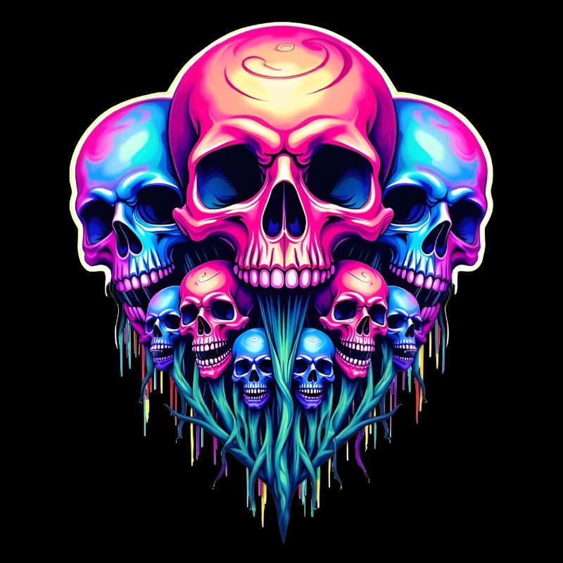 Psychedelischer Totenkopf