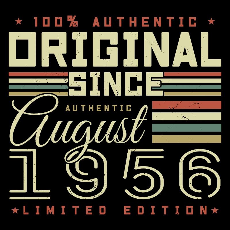 Août 1956 Retro Août 1956 Août 1956 Anniversaire