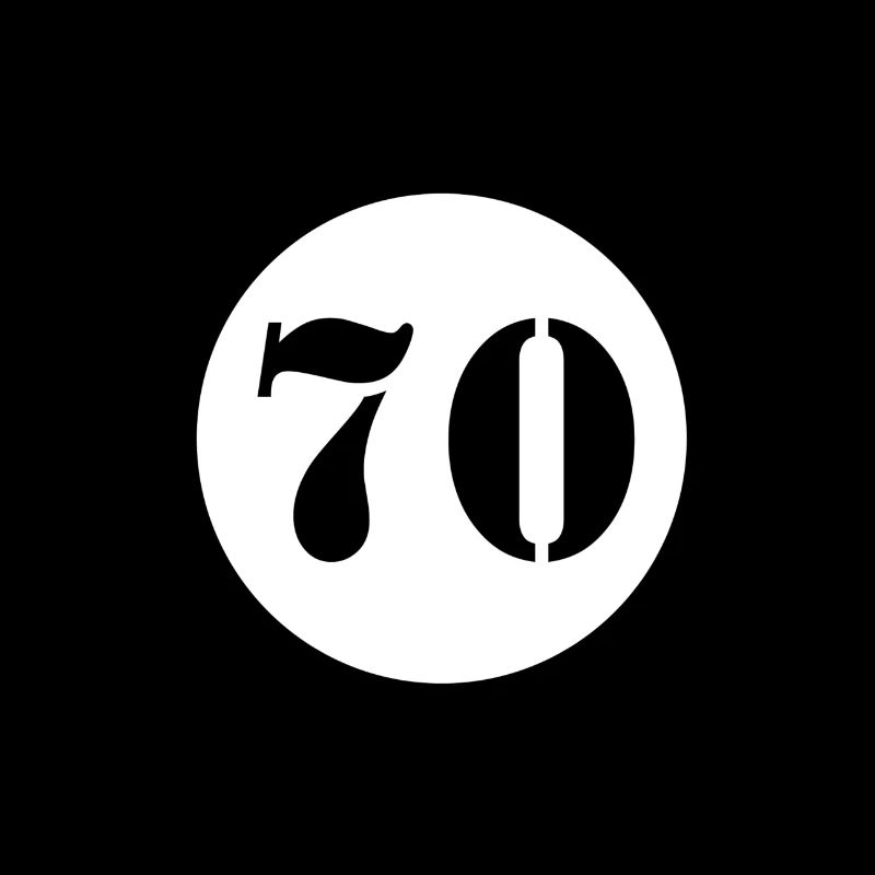 NUMMER 70 Siebzig Geburtstag Geschenk