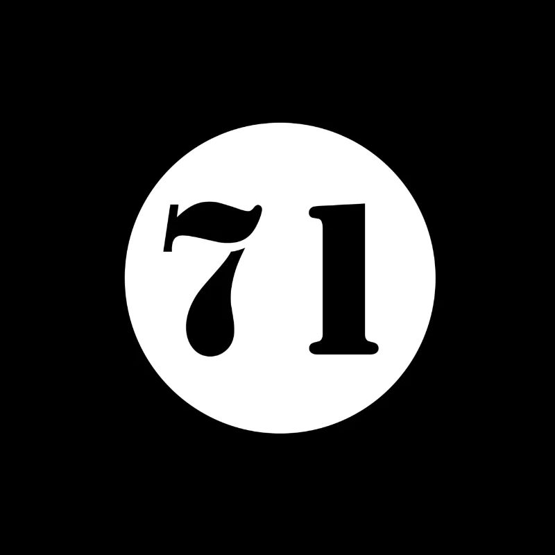 NUMMER 71 Einundsiebzig Geburtstag Geschenk