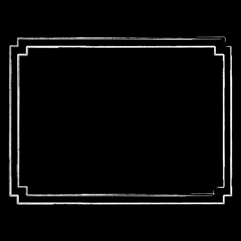 white frame with brushstroke border