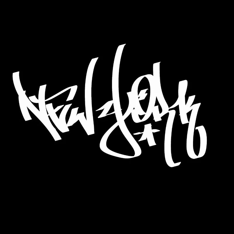 New York Graffiti Tag Handstyle 1 white