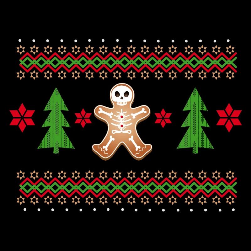 Gingerbread Man Sugar Skull Pattern for Christmas