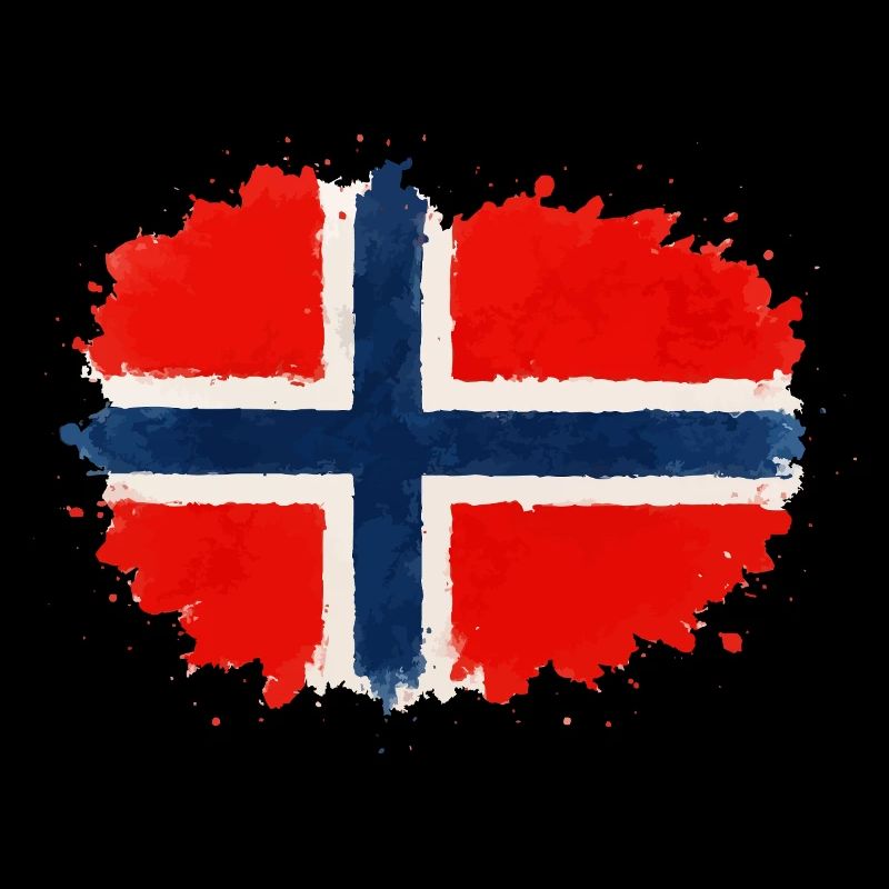 Norway Flag Blobs