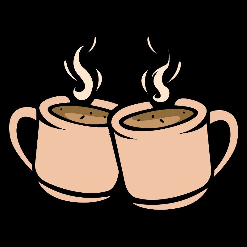 Two coffee cups illustration